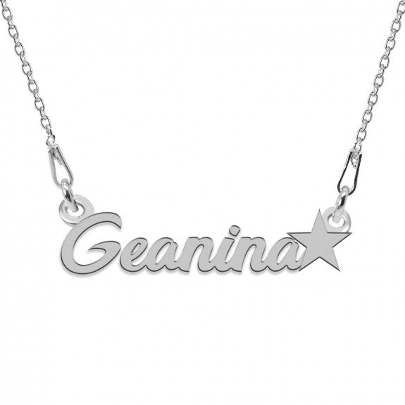 Colier Argint, Steluta, Nume Geanina , 45 cm