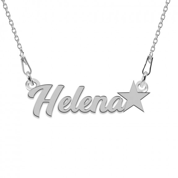 Colier Argint, Steluta, Nume Helena , 45 cm