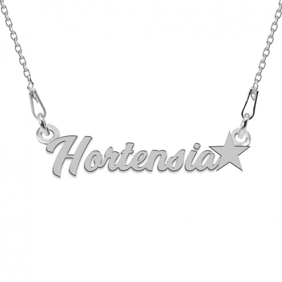 Colier Argint, Steluta, Nume Hortensia , 45 cm