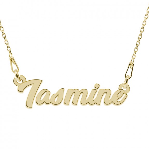 Colier Argint Placat cu Aur 24 karate, Nume Iasmine, 45 cm