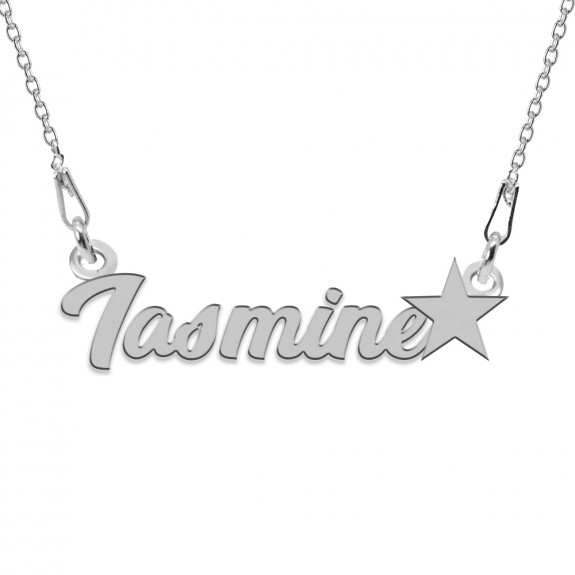 Colier Argint, Steluta, Nume Iasmine , 45 cm