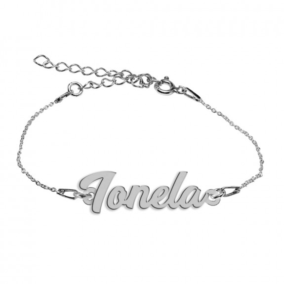Bratara Argint 925, Nume Ionela , BijuBOX, 15 + 3 cm