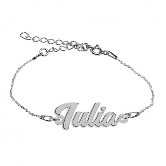 Bratara Argint 925, Nume Iulia , BijuBOX, 15 + 3 cm
