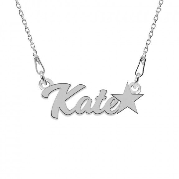 Colier Argint, Steluta, Nume Kate , 45 cm