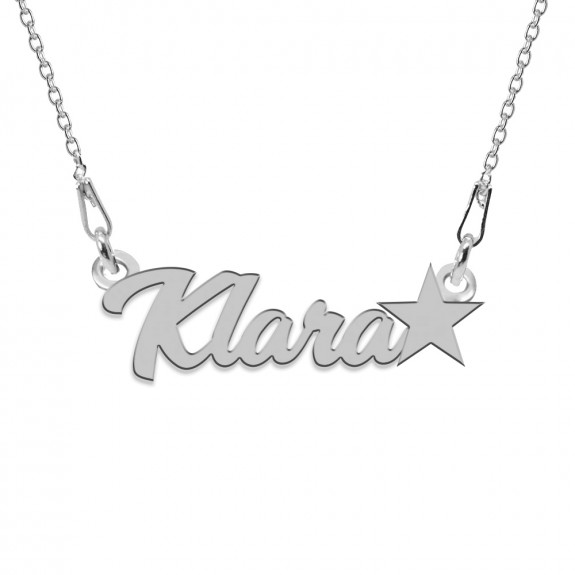 Colier Argint, Steluta, Nume Klara , 45 cm Colier Argint, Steluta, Nume Klara , 45 cm