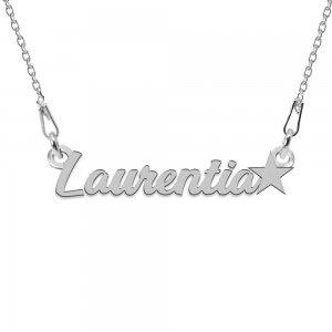 Colier Argint, Steluta, Nume Laurentia , 45 cm