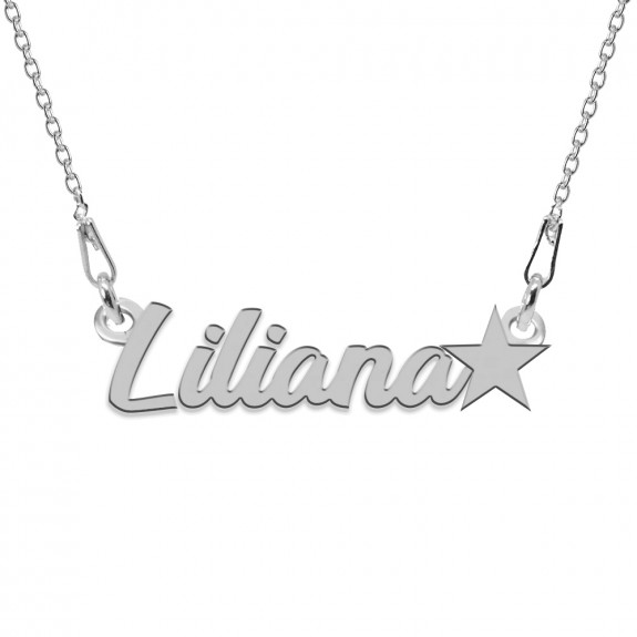 Colier Argint, Steluta, Nume Liliana , 45 cm