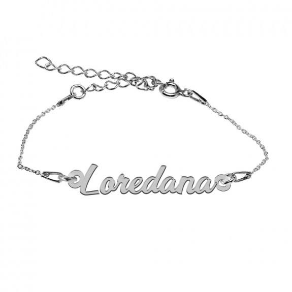 Bratara Argint 925, Nume Loredana , BijuBOX, 15 + 3 cm