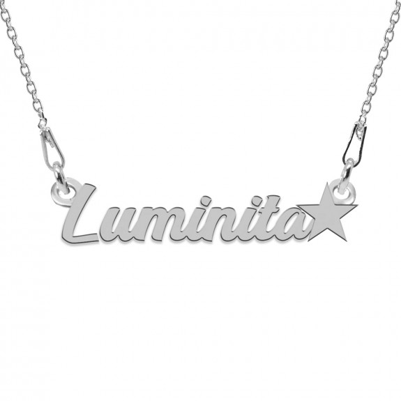 Colier Argint, Steluta, Nume Luminita , 45 cm