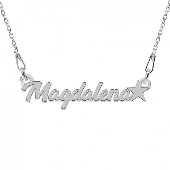 Colier Argint, Steluta, Nume Magdalena , 45 cm