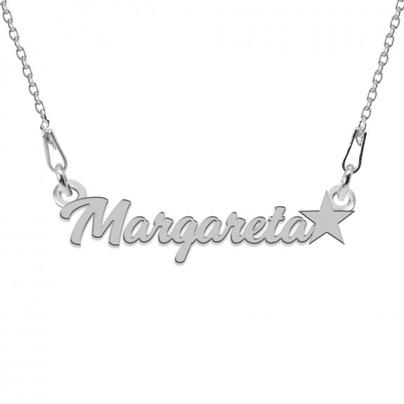 Colier Argint, Steluta, Nume Margareta , 45 cm