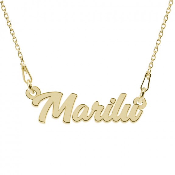 Colier Argint Placat cu Aur 24 karate, Nume Marilu, 45 cm