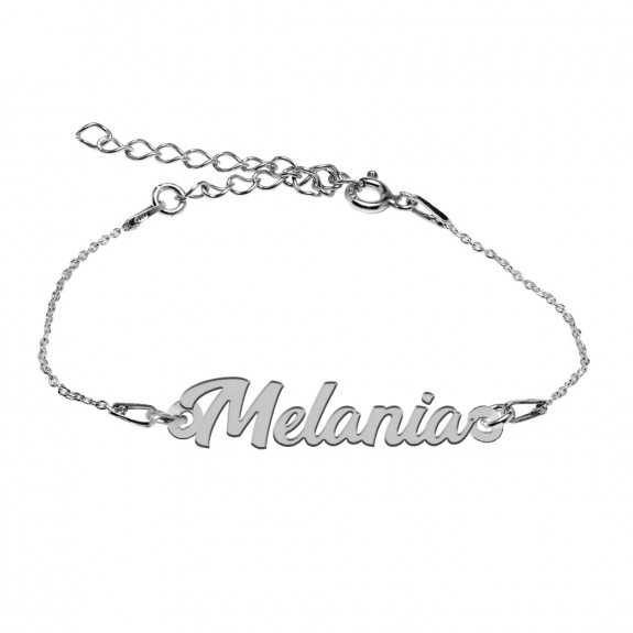 Bratara Argint 925, Nume Melania , BijuBOX, 15 + 3 cm