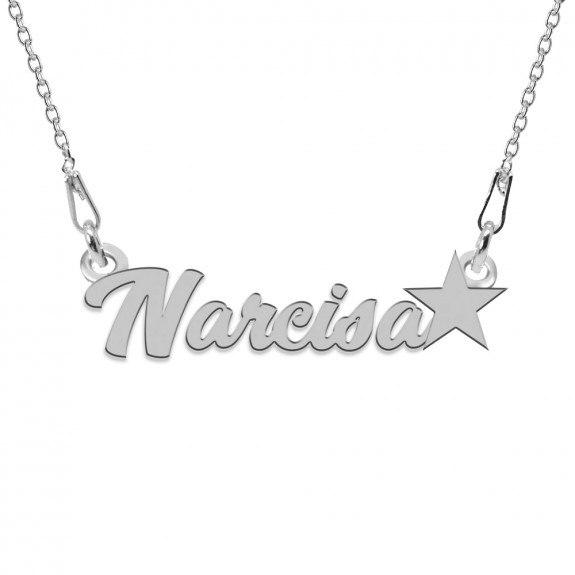Colier Argint, Steluta, Nume Narcisa , 45 cm Colier Argint, Steluta, Nume Narcisa , 45 cm