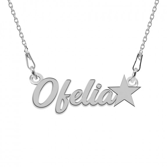 Colier Argint, Steluta, Nume Ofelia , 45 cm Colier Argint, Steluta, Nume Ofelia , 45 cm