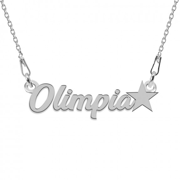 Colier Argint, Steluta, Nume Olimpia , 45 cm