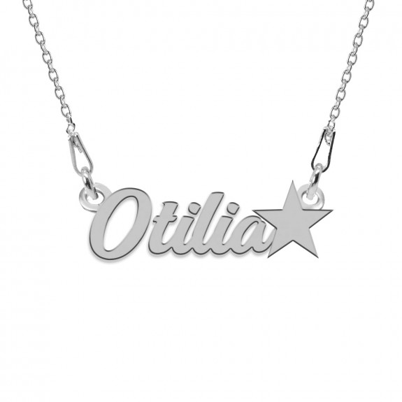 Colier Argint, Steluta, Nume Otilia , 45 cm