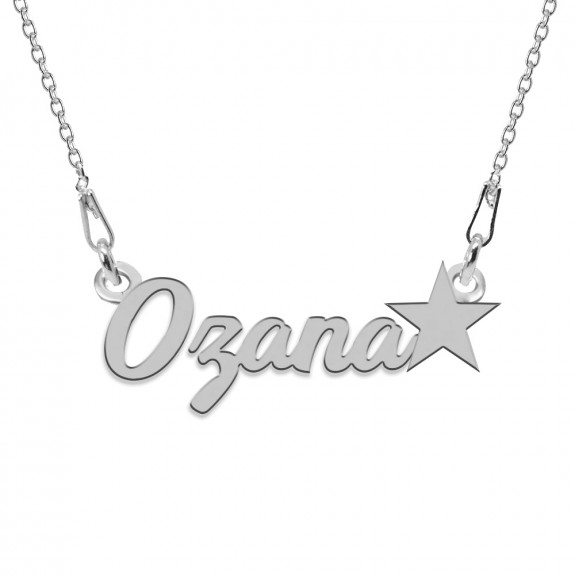 Colier Argint, Steluta, Nume Ozana , 45 cm