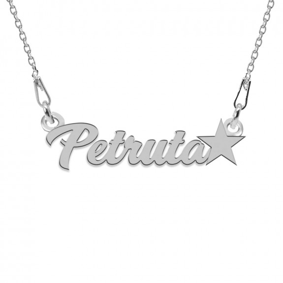 Colier Argint, Steluta, Nume Petruta , 45 cm