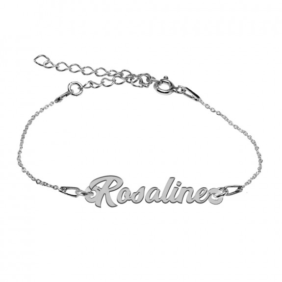 Bratara Argint 925, Nume Rosaline , BijuBOX, 15 + 3 cm