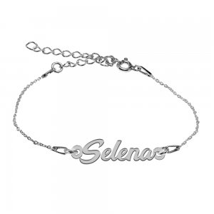 Bratara Argint 925, Nume Selena , BijuBOX, 15 + 4 cm