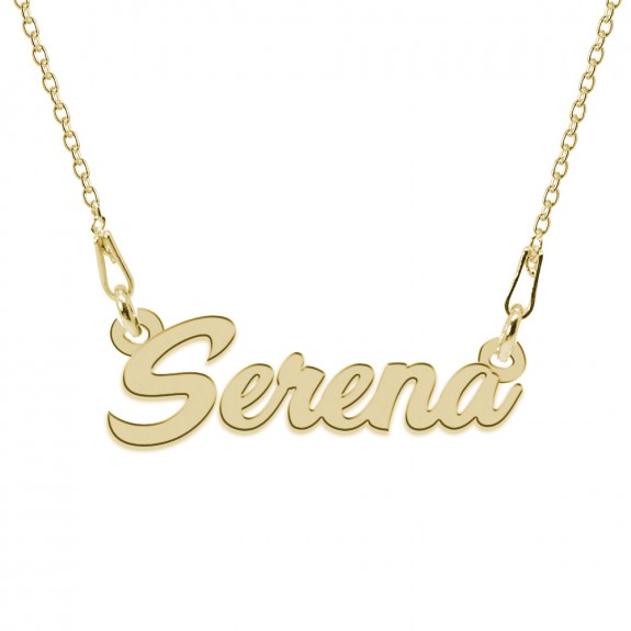 Colier Argint Placat cu Aur 24 karate, Nume Serena, 45 cm