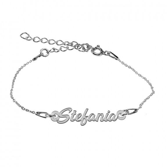 Bratara Argint 925, Nume Stefania , BijuBOX, 15 + 3 cm