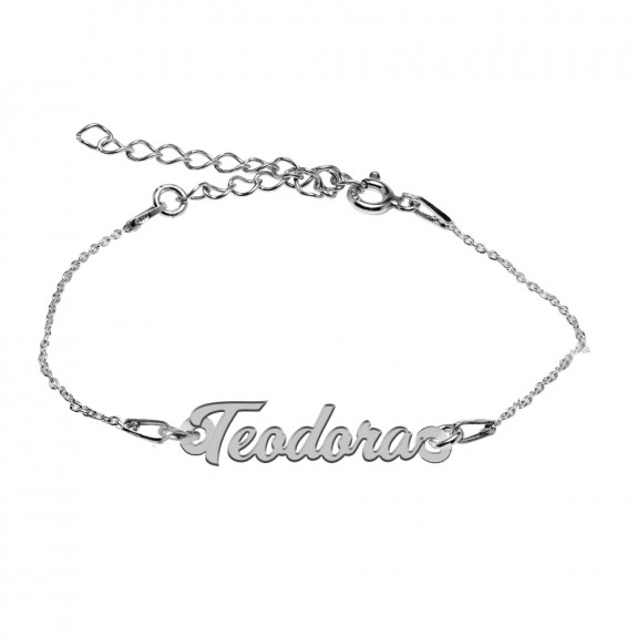 Bratara Argint 925, Nume Teodora , BijuBOX, 15 + 3 cm