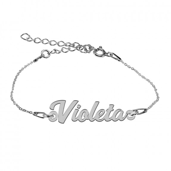 Bratara Argint 925, Nume Violeta , BijuBOX, 15 + 3 cm