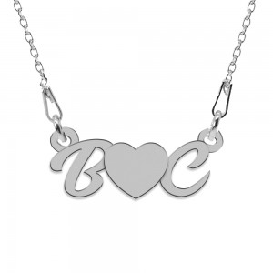 Colier din argint 925, Love B & C, 45 cm, BijuBOX, Cutiuta CADOU