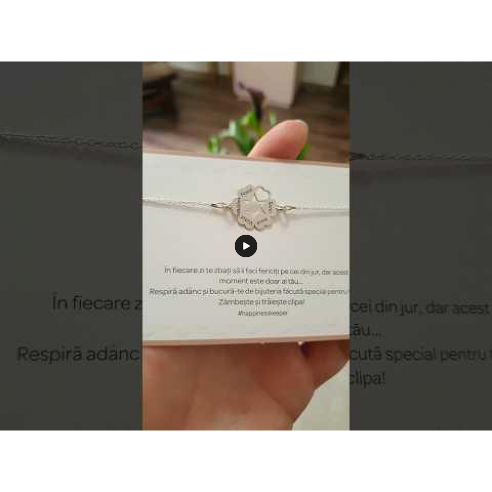 Evelyn - Bratara personalizata cinci inimioare cu nume din argint 925