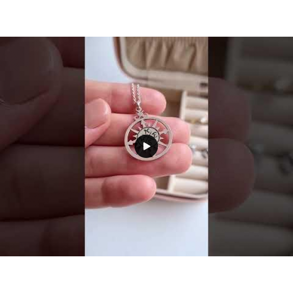 Trip - Colier personalizat busola din argint 925