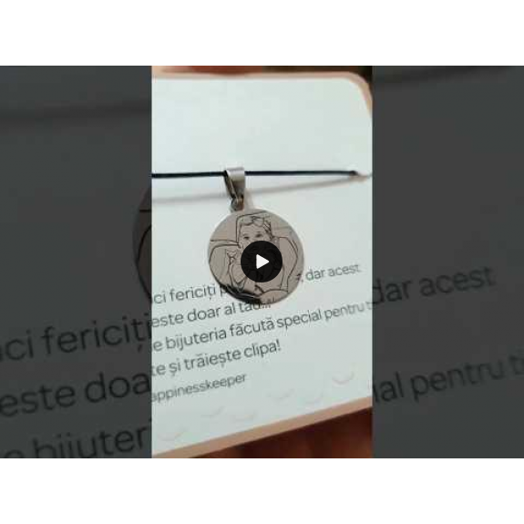 Me - Pandantiv personalizat cu fotografie din argint 925
