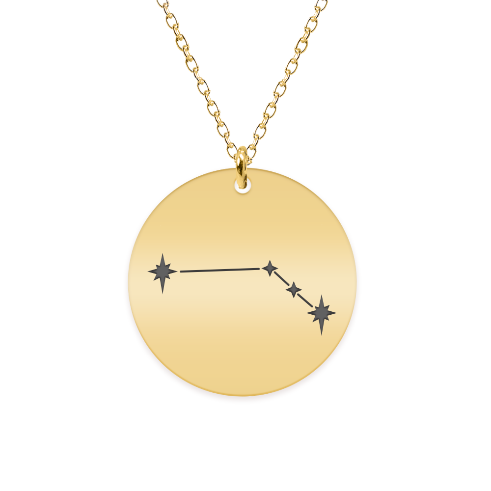 Colier argint 925 placat cu aur galben 24K personalizat cu constelatii – Berbec