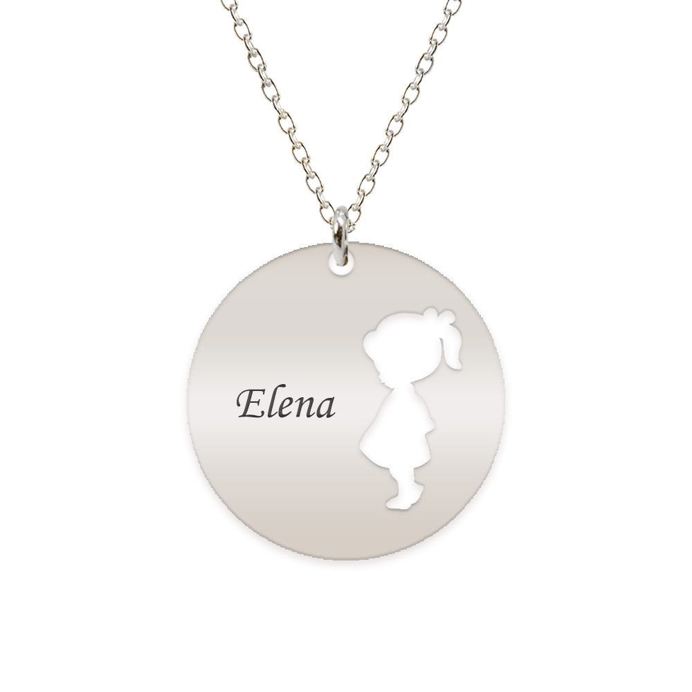 Enfance - Colier personalizat fetita banut din argint 925