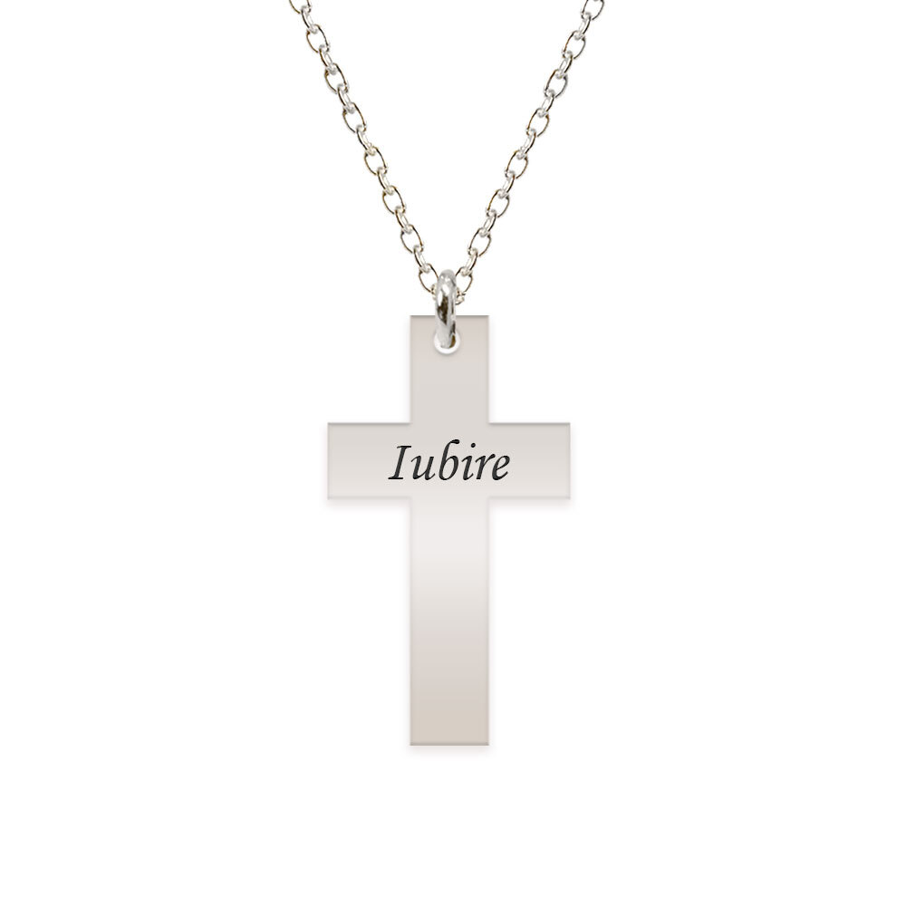 Faith – Colier argint 925 personalizat cu text – cruce