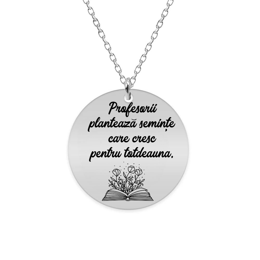 Growing - Colier personalizat pentru profesori  din argint 925