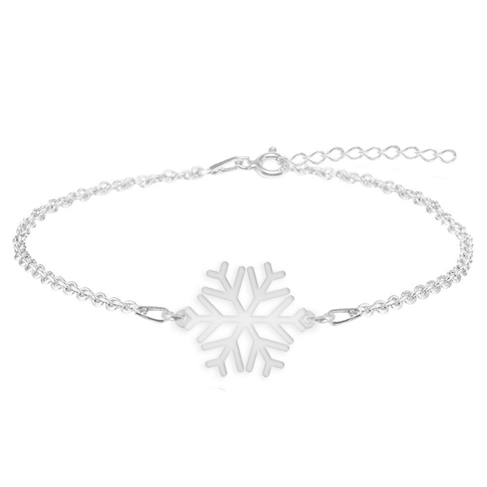 Snowflake – Bratara personalizata argint 925 15+4cm cu pandantiv Fulg