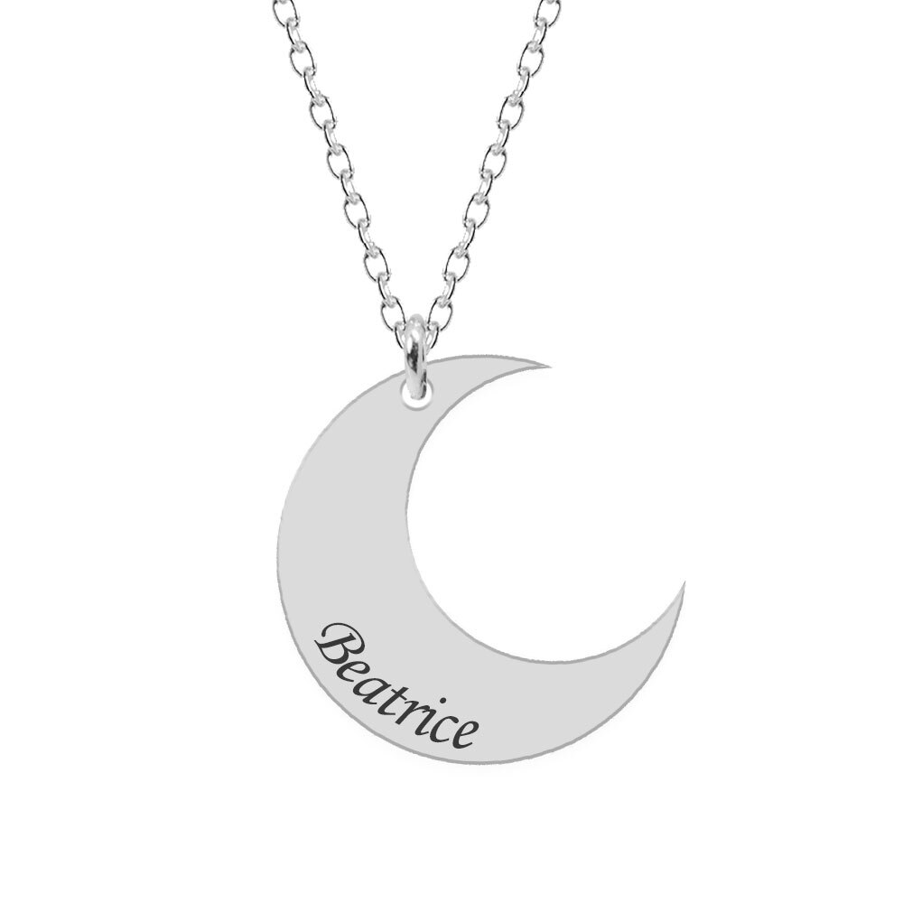 Moon – Colier din argint personalizat – Semiluna