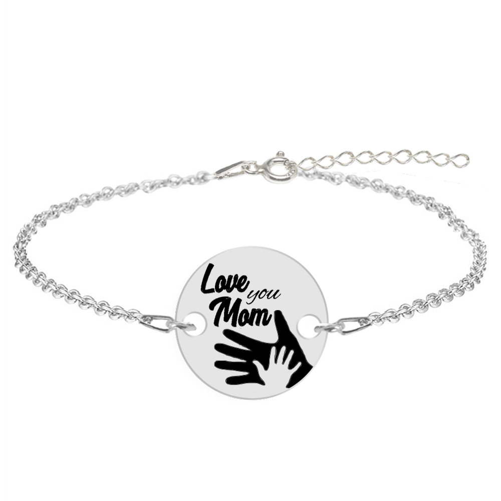Sole – Bratara personalizata din argint 925 „Love you Mom”